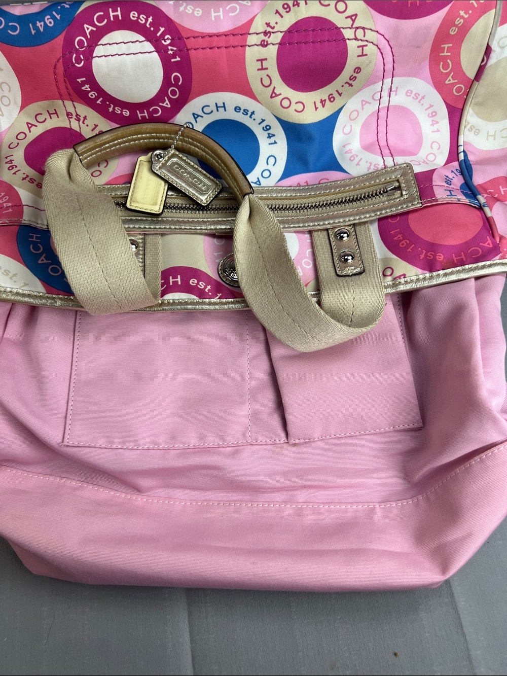 Coach 2010 Tote with Gold-Tone Trim - Picture 11 of 12